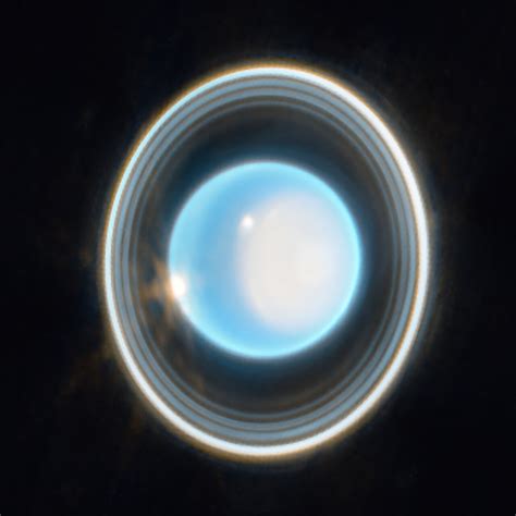 Zoomed-in image of Uranus | ESA/Webb