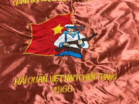 LARGE FLAG , Vietcong NVA NLF North VN Army Flag Victory , VIETNAM NAVY ...