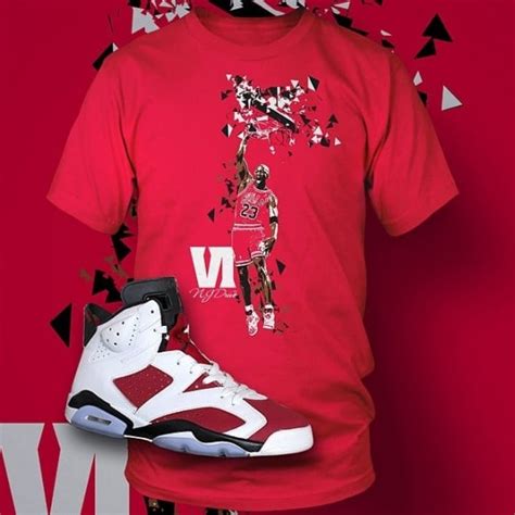 Air Jordan 6 "Carmine" Apparel At Sneaker Outfits- SneakerFiles