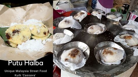 PUTU HALBA, Unique Malaysia Street Food (Grated Cassava Steamed Pastry ...