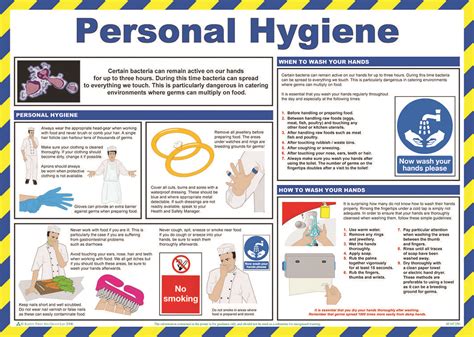 a poster with instructions on how to use personal hygiene