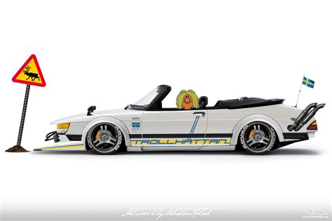 SAAB 900 Turbo Cabriolet | Bōsōzoku Style | VirtualModels