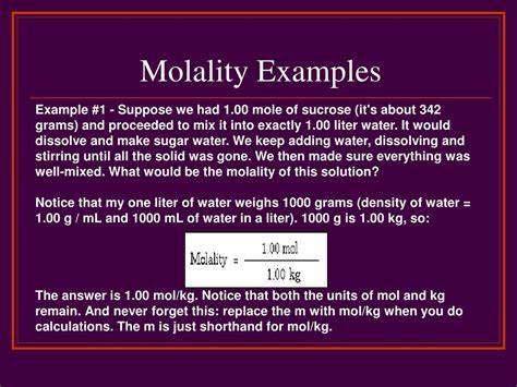 PPT - Molality PowerPoint Presentation, free download - ID:4499739