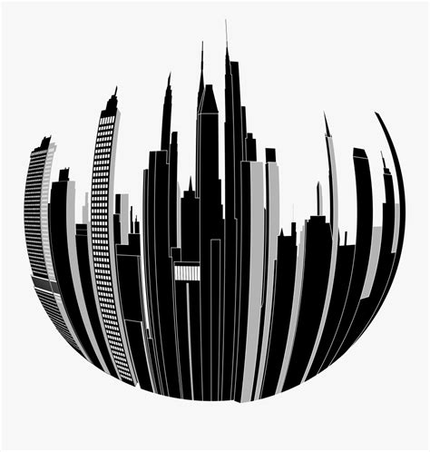 City Building Clipart Black And White Png , Free Transparent Clipart ...