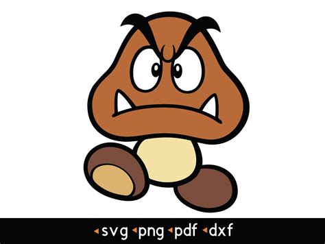 Goomba 1 Svg Png Pdf Dxf - Etsy