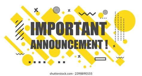 Important Announcement Banner Banner Design Poster Stock Vector ...