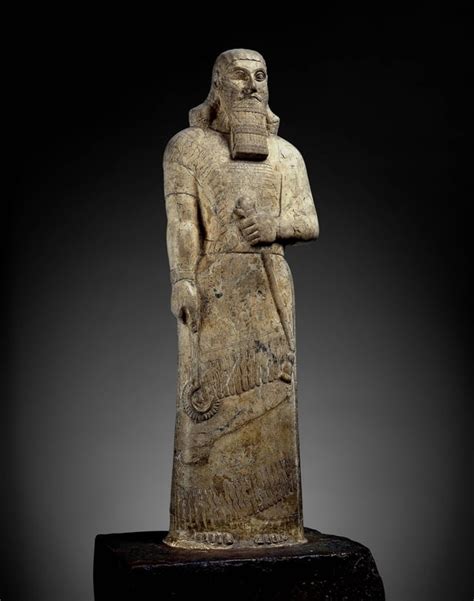 Statue of Ashurnasirpal II from Nimrud. Assyrian, 2800 years old ...