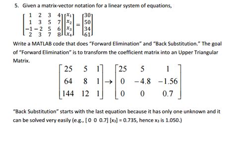 Solved Given a matrix-vector notation for a linear system of | Chegg.com