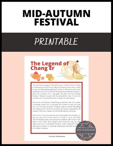 The Legend of Chang Er (Mid-Autumn Mooncake Festival) | Teaching Resources