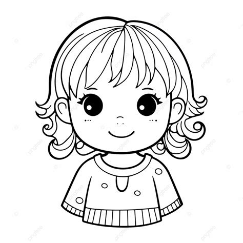 Black And White Image Of A Girl Coloring Pages, Girl Drawing, Ring ...