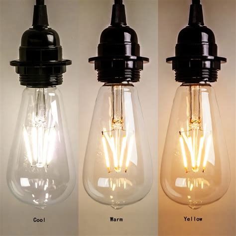 220V 6W/8W ST64 LED Bulb Vintage Edison Light Globe Lighting 2700 3500K ...