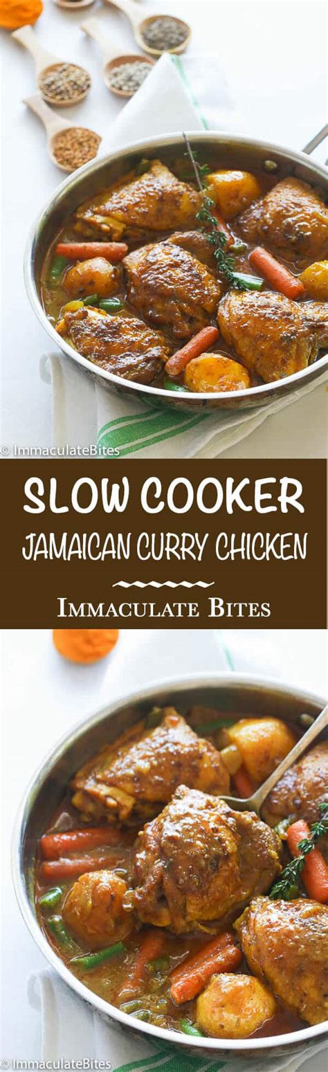 Slow Cooker Jamaican Curry Chicken - Immaculate Bites