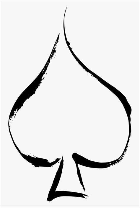 Spade Symbol Png - Ace Of Spades Drawing, Transparent Png - kindpng