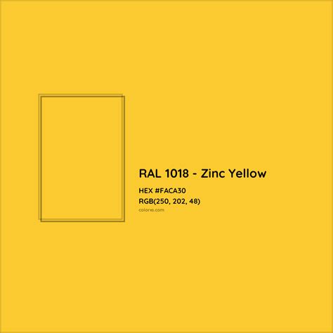 About RAL 1018 - Zinc Yellow Color - Color codes, similar colors and ...