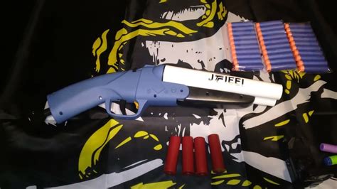 off brand nerf double barrel shotgun blaster review - YouTube