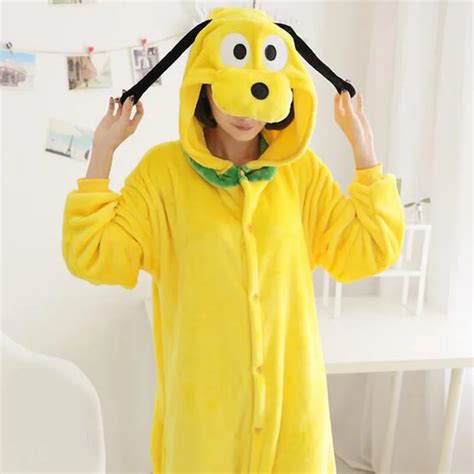 Animal Goofy Dog Cosplay Costume Adult Onesie Flannel Cosplay All In ...