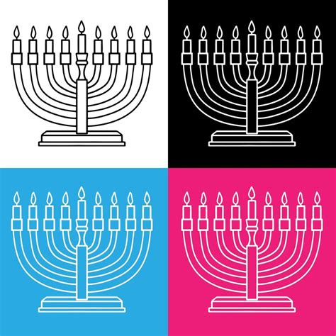 Hanukkah candles drawing vector for websites, printing and others ...