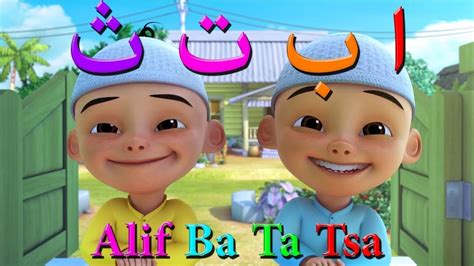 Alif Ba Ta upin ipin, belajar dan bernyanyi huruf hijaiyah, huruf arab ...