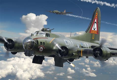 art, Airplane, Boeing, B 17, Flying, Fortress, Flying, Fortress, An ...