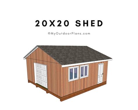 20x20 Gable Storage Shed Plans | Etsy