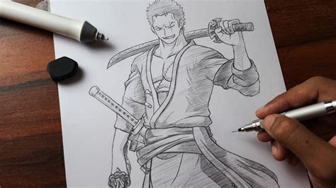 Draw Roronoa Zoro full body using easy anatomy for beginners! | One ...