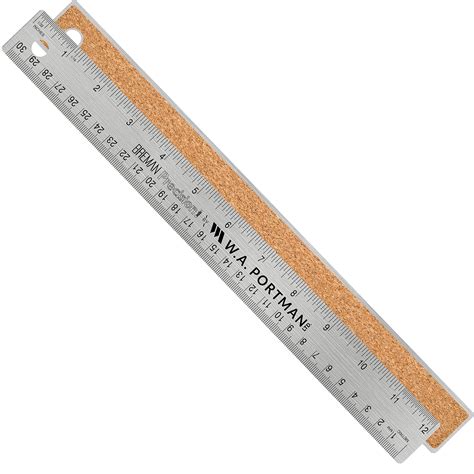 Buy Breman Precision Metal Ruler 12 Inch - Stainless Steel Cork Back ...