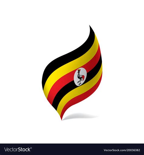 Uganda flag Royalty Free Vector Image - VectorStock