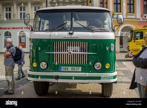 Old Skoda truck Liberec Old Market town Reichenberg Stock Photo - Alamy