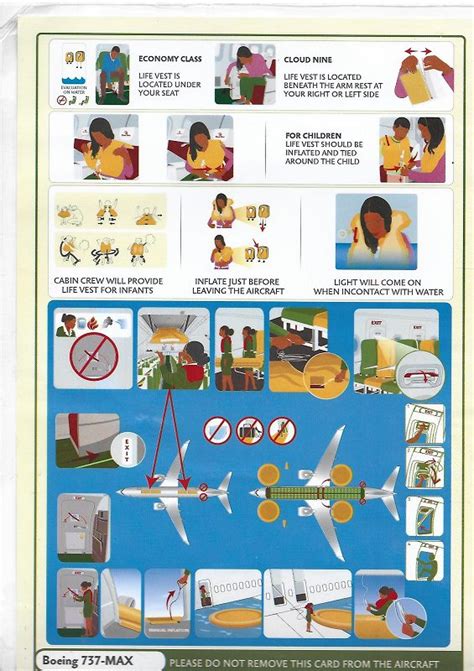 Boeing 737-MAX | Safety Cards