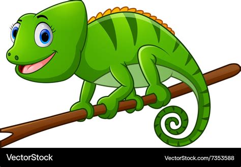 Cute lizard cartoon Royalty Free Vector Image - VectorStock