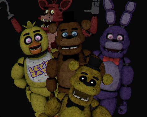 fnaf 1 animatronics. by Carlosparty19 on DeviantArt