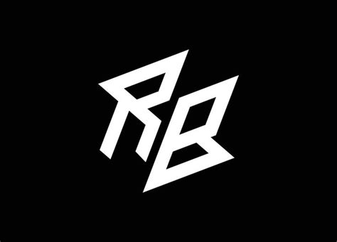 RB logo designed with letter R B in vector format. | Monogram logo ...