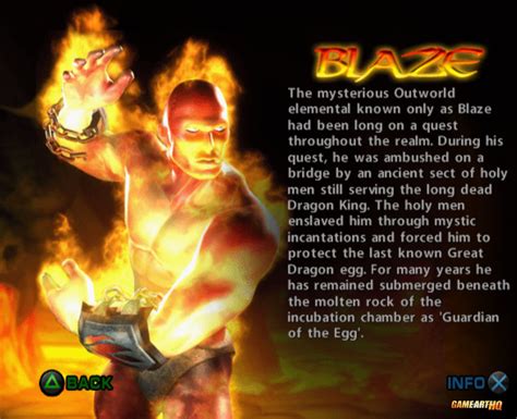 MK Art Tribute: Blaze from Mortal Kombat Deadly Alliance | Game-Art-HQ