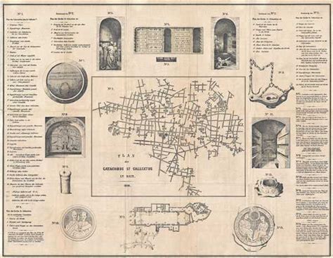 Plan der Catacombe St. Callixtus in Rom.: Geographicus Rare Antique Maps