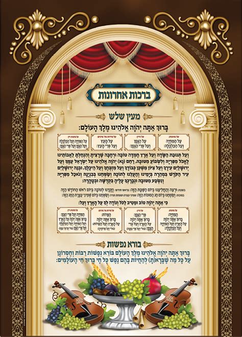 After Blessings Laminated Sukkah Poster