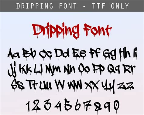 Dripping Font TTF Blood Font Drip Font Halloween Bloody - Etsy Singapore