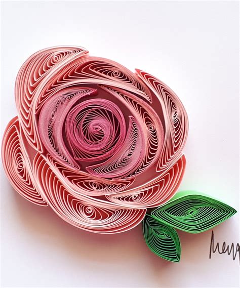 #QuillingByAslim #quilling #paperart #rose #pinky #art #quilledpaperart ...