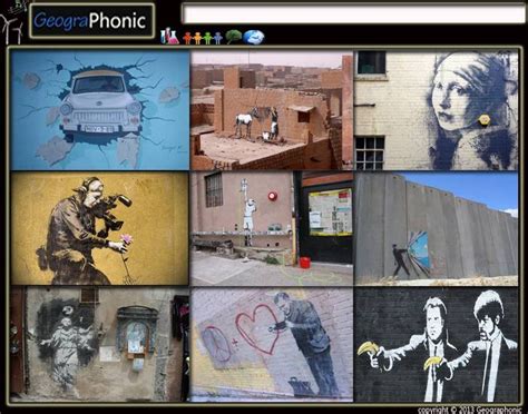 Famous Banksy Street Art locations Quiz