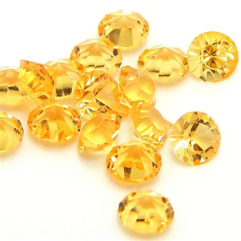 Pack of Ten "Topaz Yellow Birthstone Crystals" for Floating Charm ...