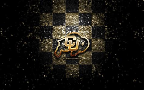 Download wallpapers Colorado Buffaloes, glitter logo, NCAA, brown black ...