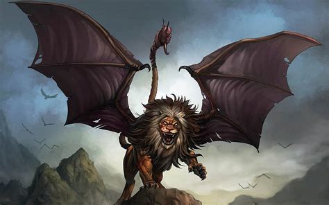 Mythological lions – Manticore | DinoAnimals.com