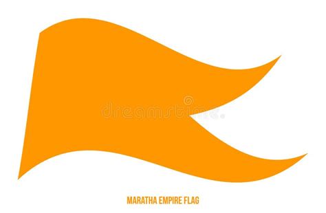 Maratha Empire 1674-1818 Flag Waving Vector on White Background. Indian ...