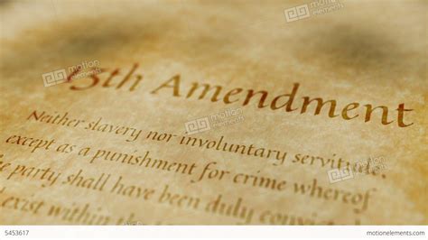 Historic Document 13th Amendment Stock Animation | 5453617