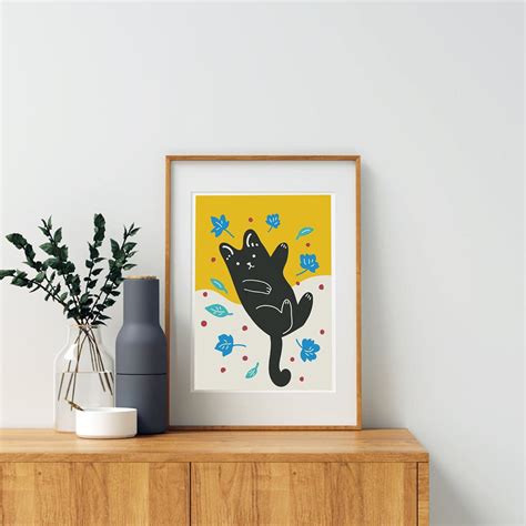 Cute Cat Playing in Fall Leaves INSTANT DOWNLOAD Printable - Etsy