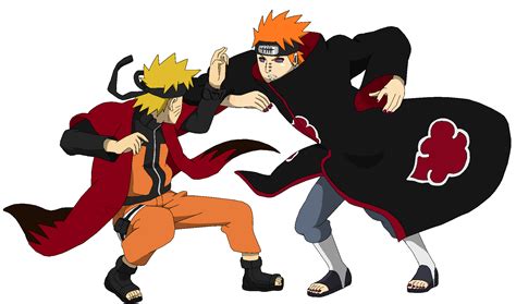 Naruto VS Pain - Lineart colored by DennisStelly on DeviantArt