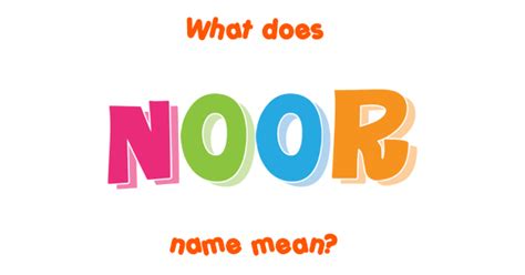 Noor name - Meaning of Noor