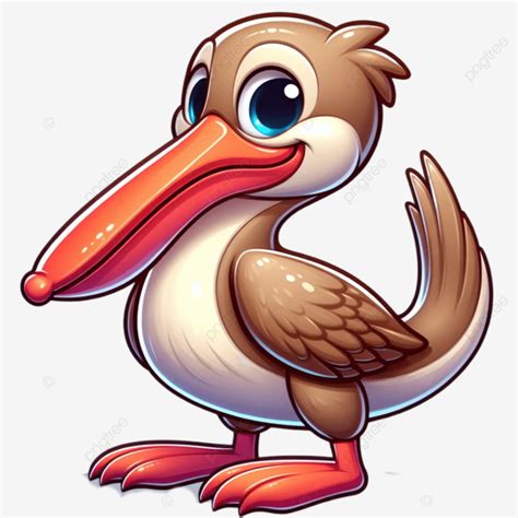 Australian Pelican With Fish In Its Beak Cartoon Illustration ...