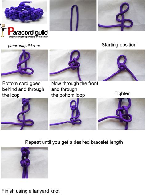 Cross knot paracord bracelet - Paracord guild