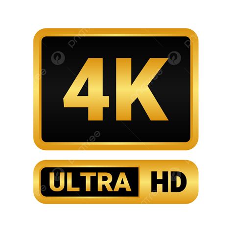 4k Ultra Hd Vector Icon, Ultra Hd, Resolution, Ultra Hd 4k PNG and ...