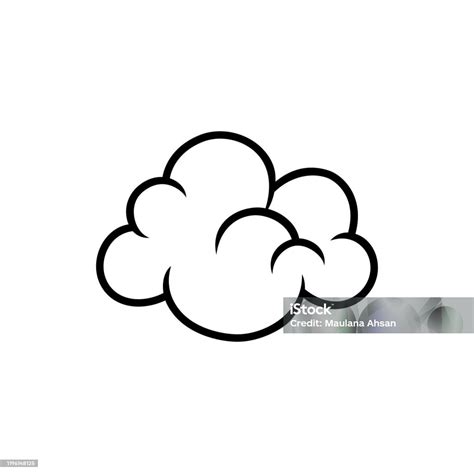 Ilustración de Elemento De Diseño Vectorial De Nube De Arte Lineal ...